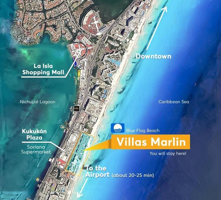 Villa Aurora Beautiful Beachfront Apartment Cancún Exterior foto